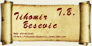 Tihomir Bešević vizit kartica